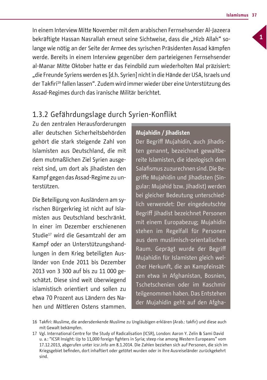 Seite 37 des Verfassungsschutzbericht 2013 Berlin