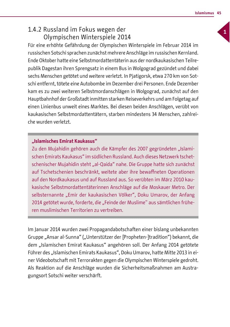 Seite 45 des Verfassungsschutzbericht 2013 Berlin