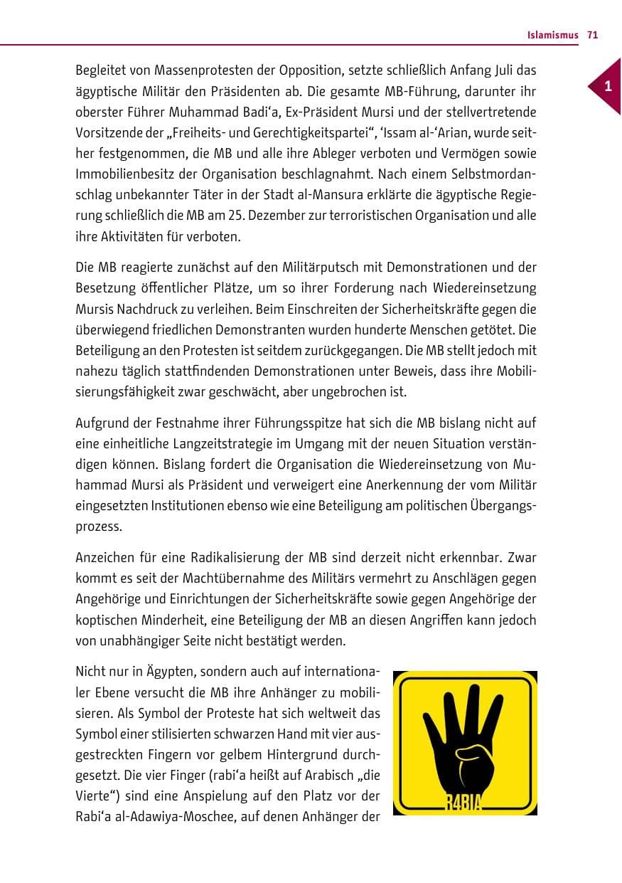 Seite 71 des Verfassungsschutzbericht 2013 Berlin