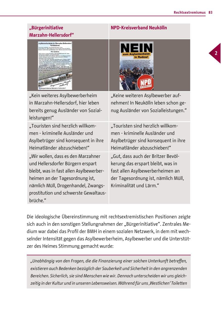 Seite 83 des Verfassungsschutzbericht 2013 Berlin