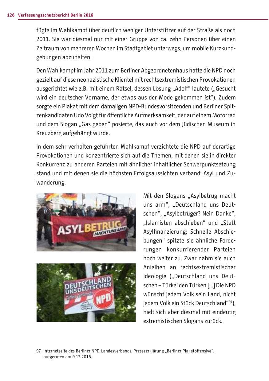 Seite 125 des Verfassungsschutzbericht 2016 Berlin