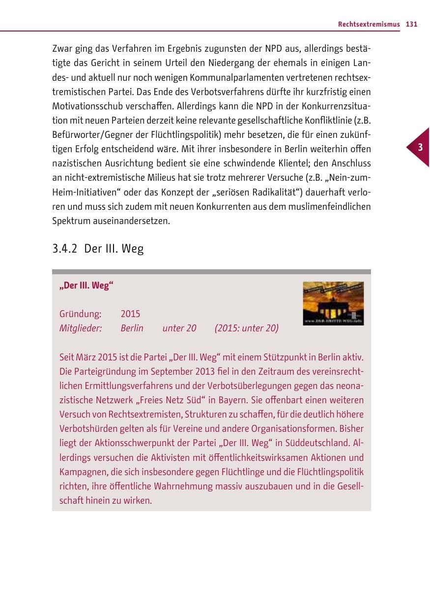 Seite 130 des Verfassungsschutzbericht 2016 Berlin
