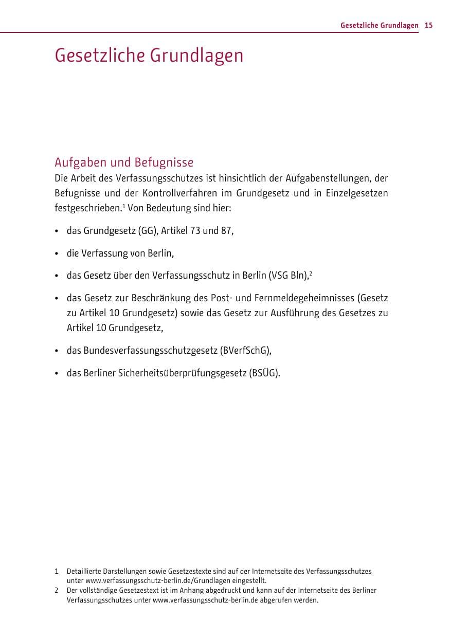 Seite 14 des Verfassungsschutzbericht 2016 Berlin