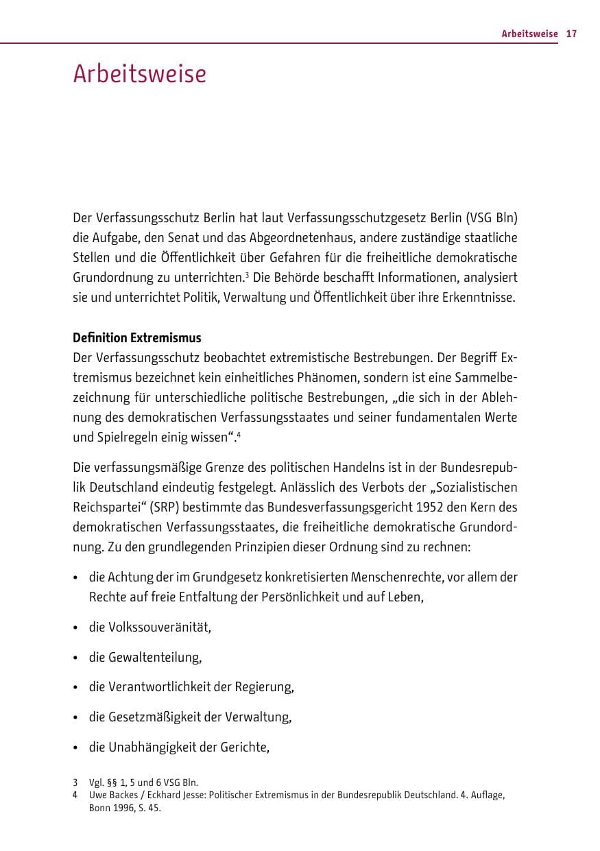 Seite 16 des Verfassungsschutzbericht 2016 Berlin