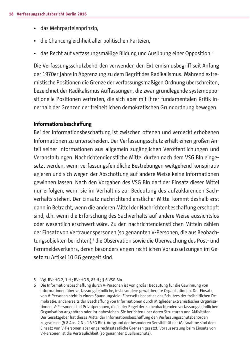 Seite 17 des Verfassungsschutzbericht 2016 Berlin