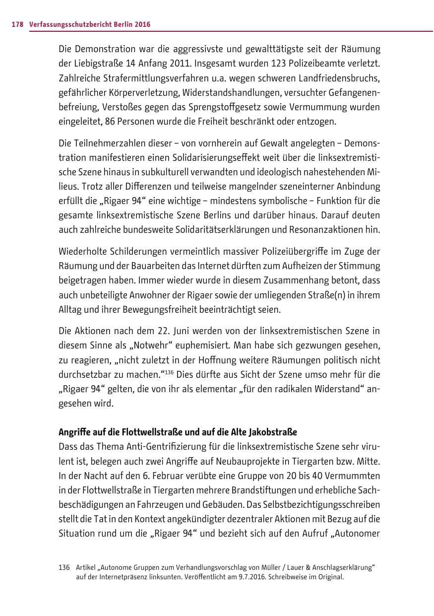 Seite 177 des Verfassungsschutzbericht 2016 Berlin