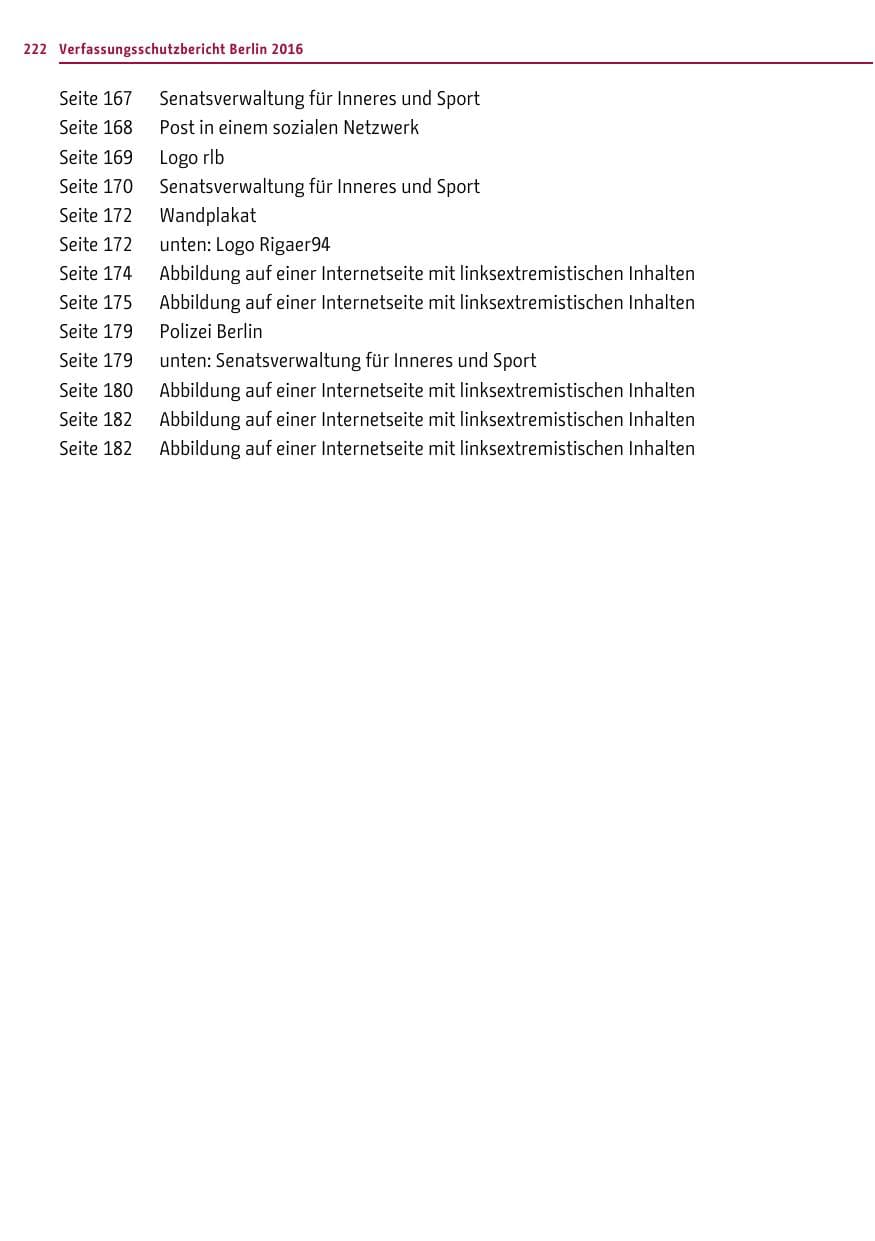 Seite 221 des Verfassungsschutzbericht 2016 Berlin