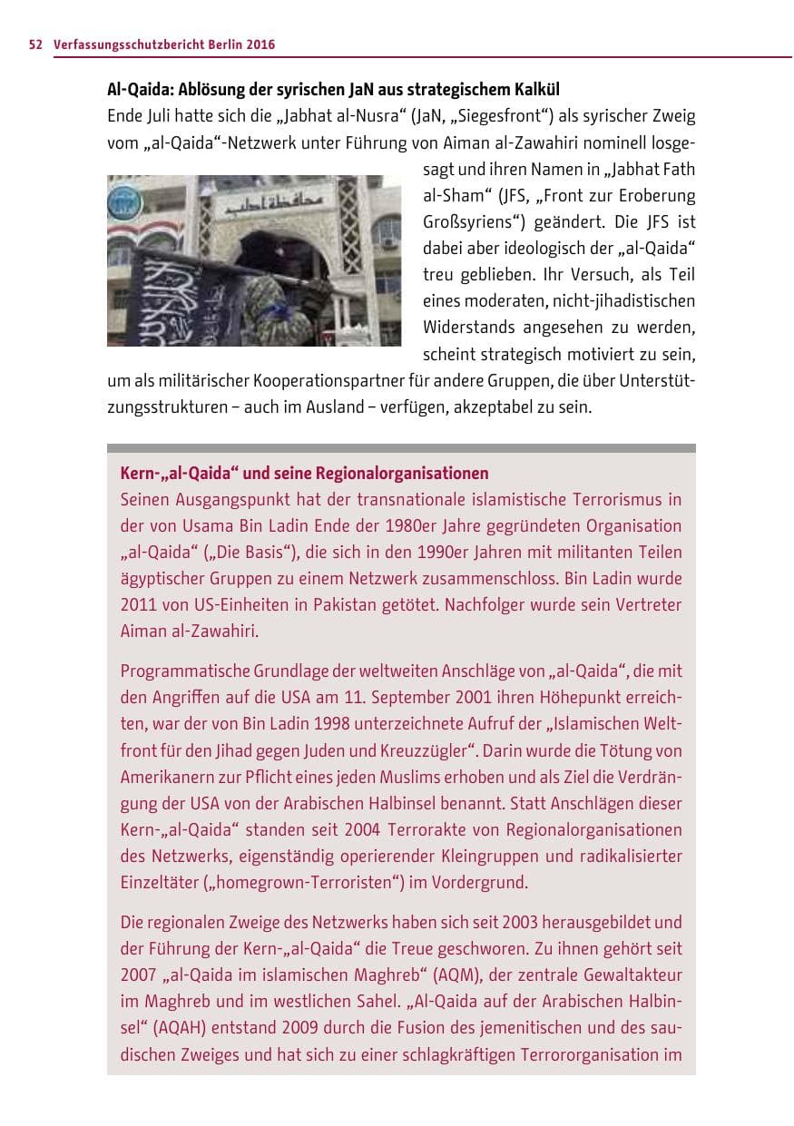Seite 51 des Verfassungsschutzbericht 2016 Berlin