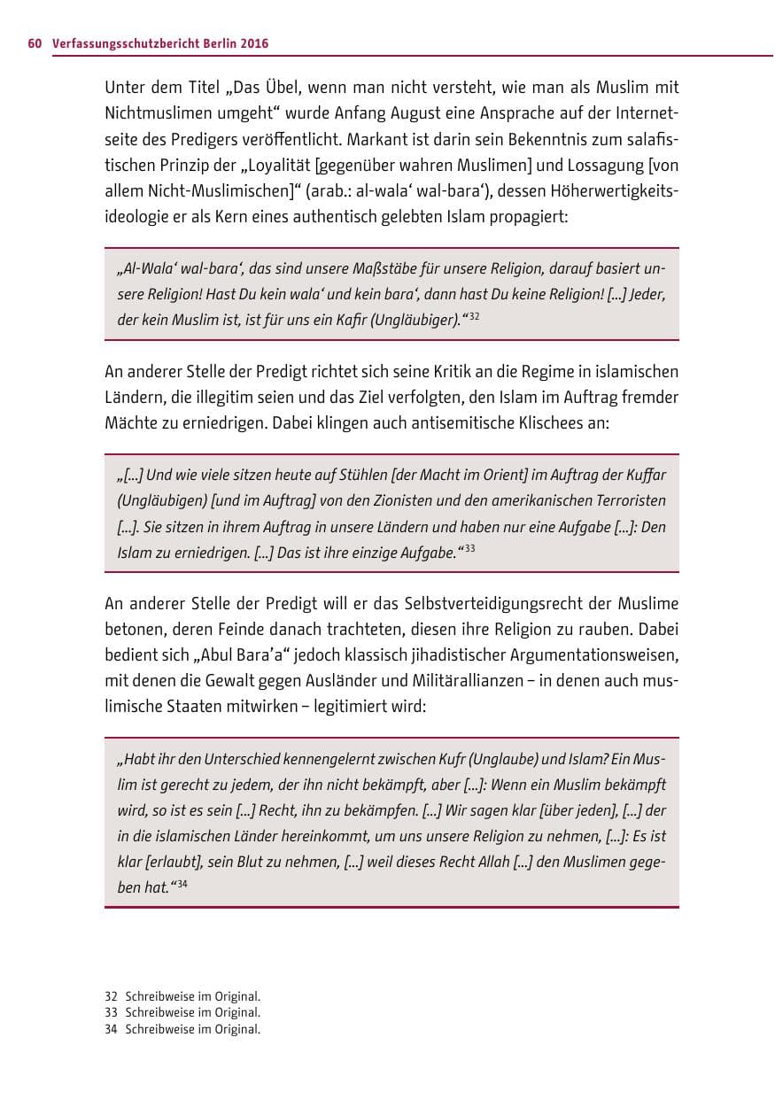 Seite 59 des Verfassungsschutzbericht 2016 Berlin