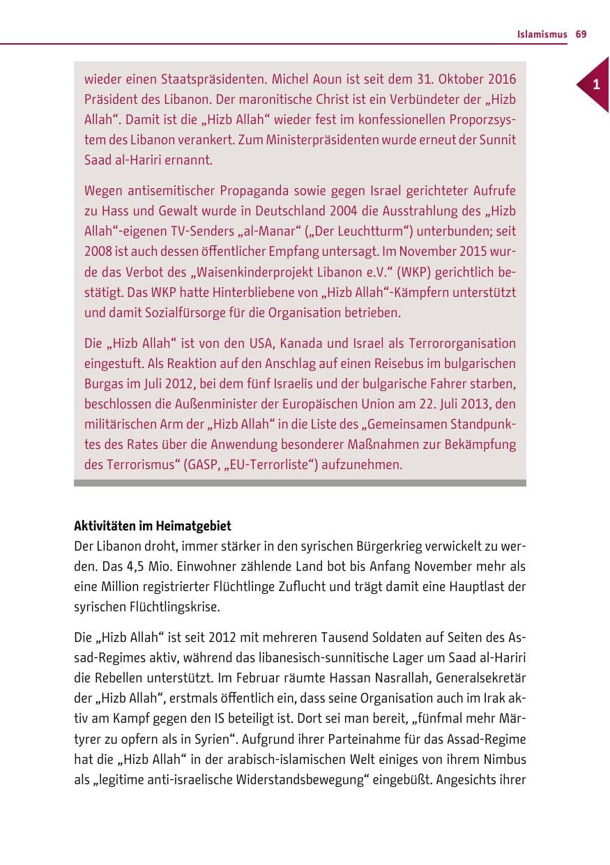 Seite 68 des Verfassungsschutzbericht 2016 Berlin