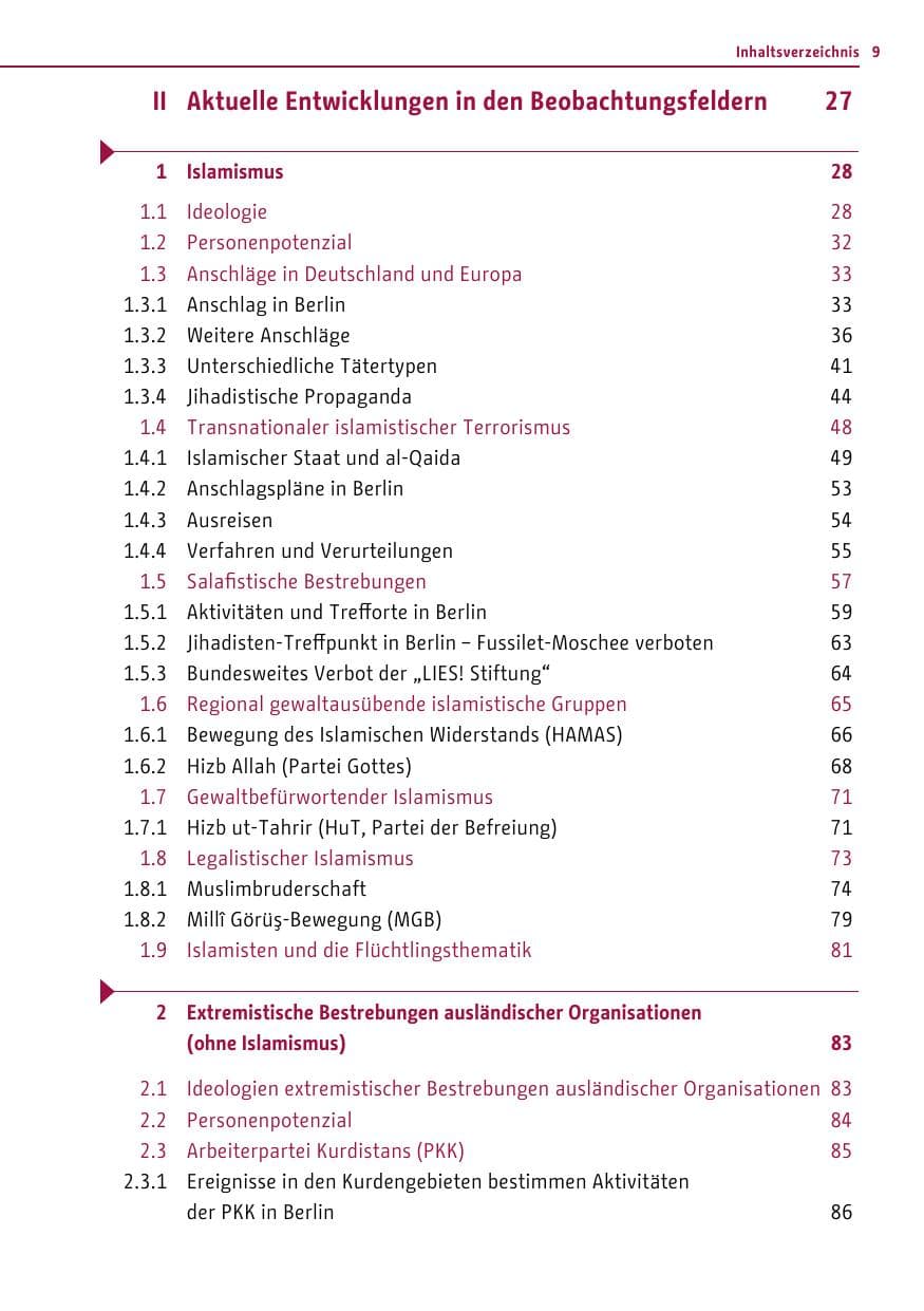 Seite 8 des Verfassungsschutzbericht 2016 Berlin