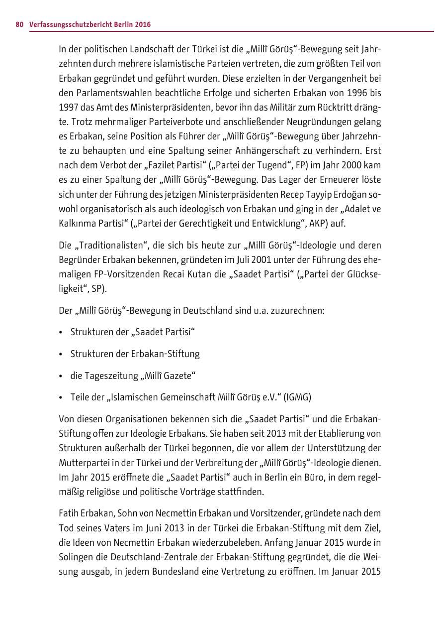 Seite 79 des Verfassungsschutzbericht 2016 Berlin