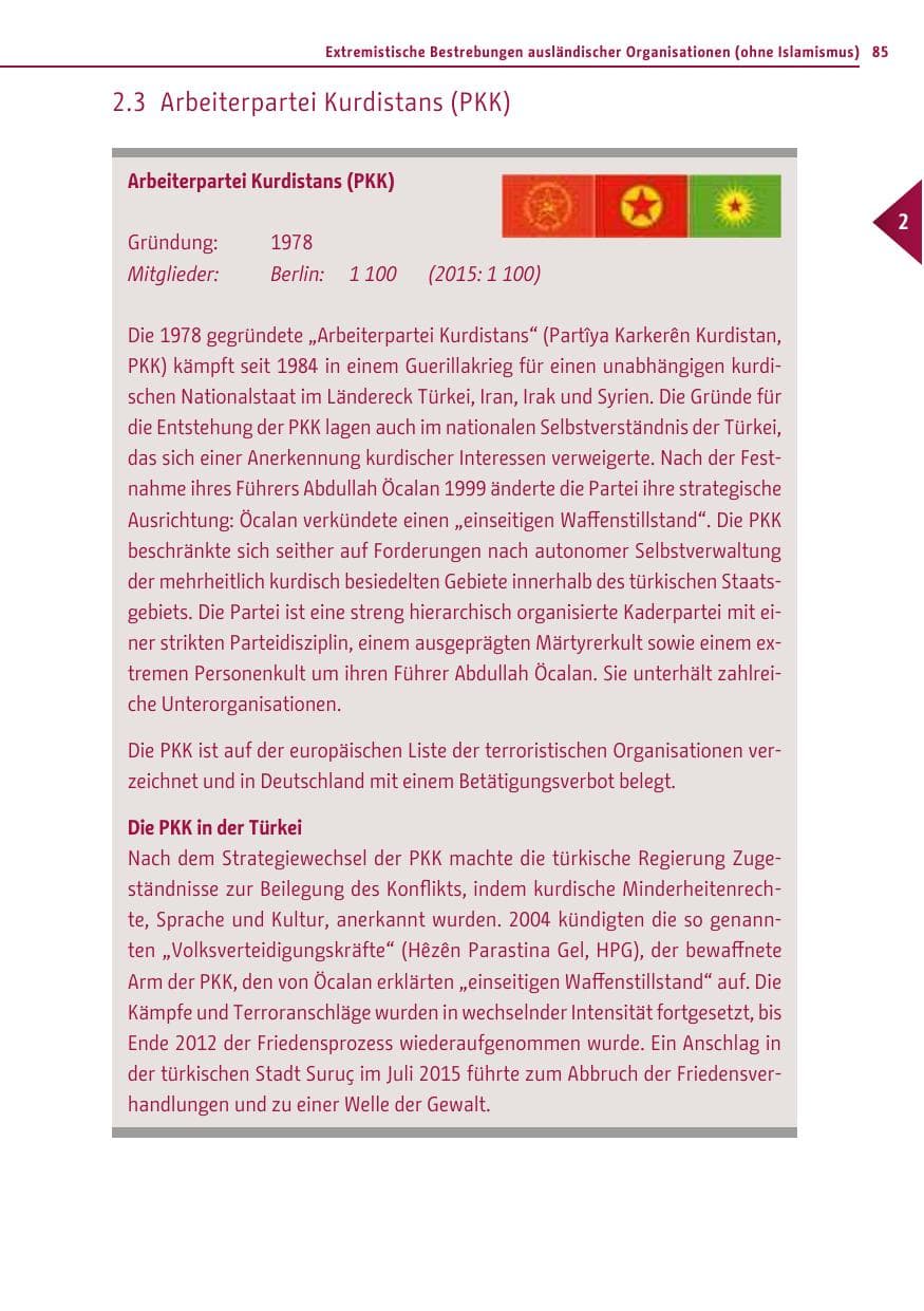 Seite 84 des Verfassungsschutzbericht 2016 Berlin