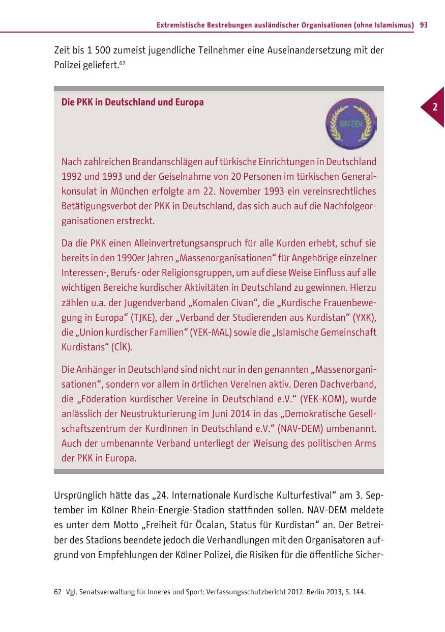 Seite 92 des Verfassungsschutzbericht 2016 Berlin