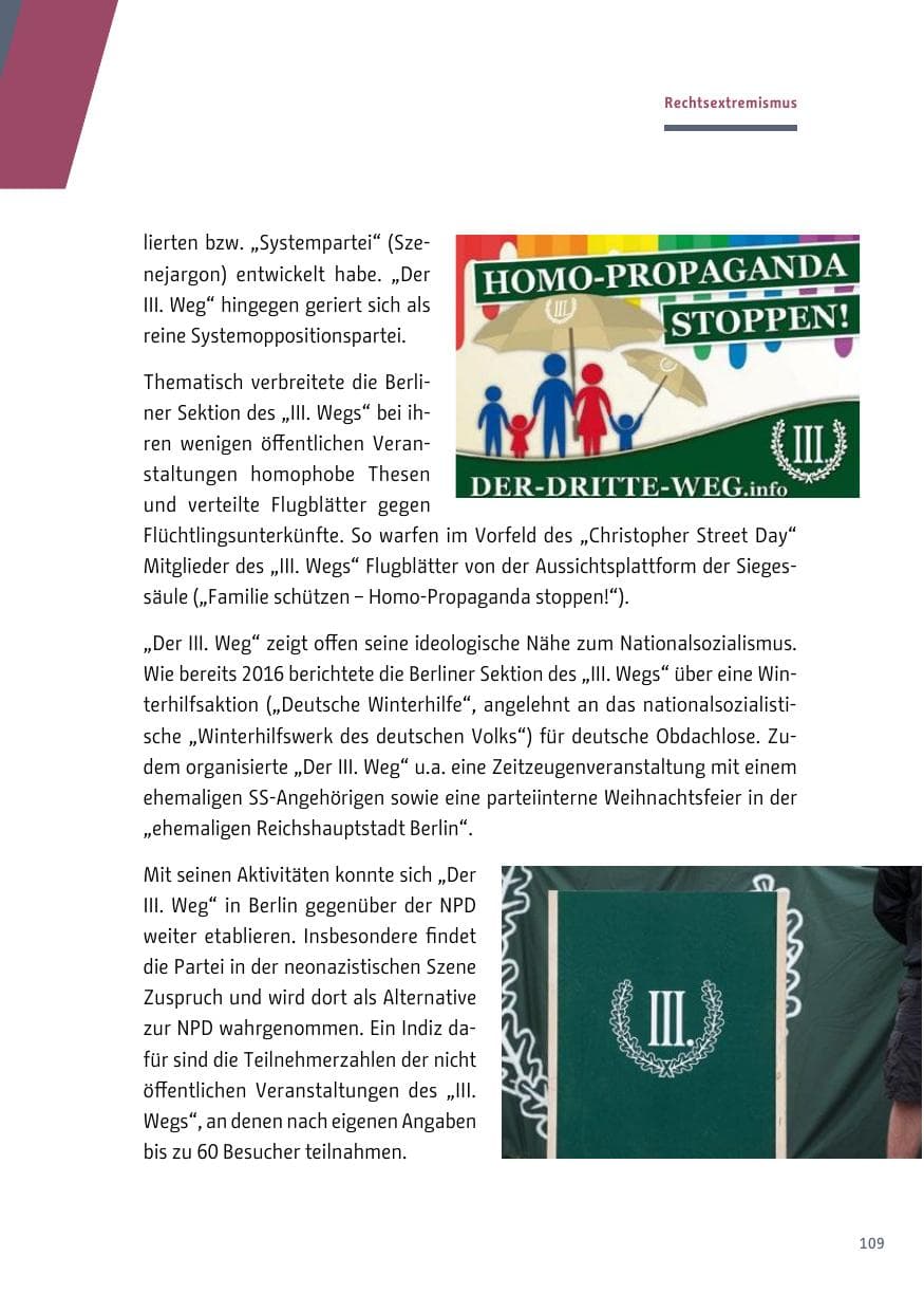Seite 110 des Verfassungsschutzbericht 2017 Berlin