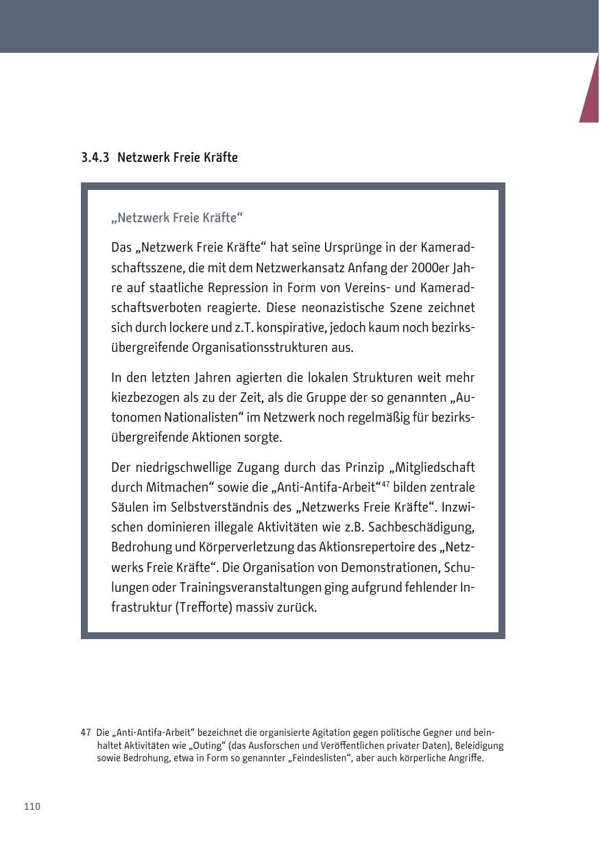 Seite 111 des Verfassungsschutzbericht 2017 Berlin