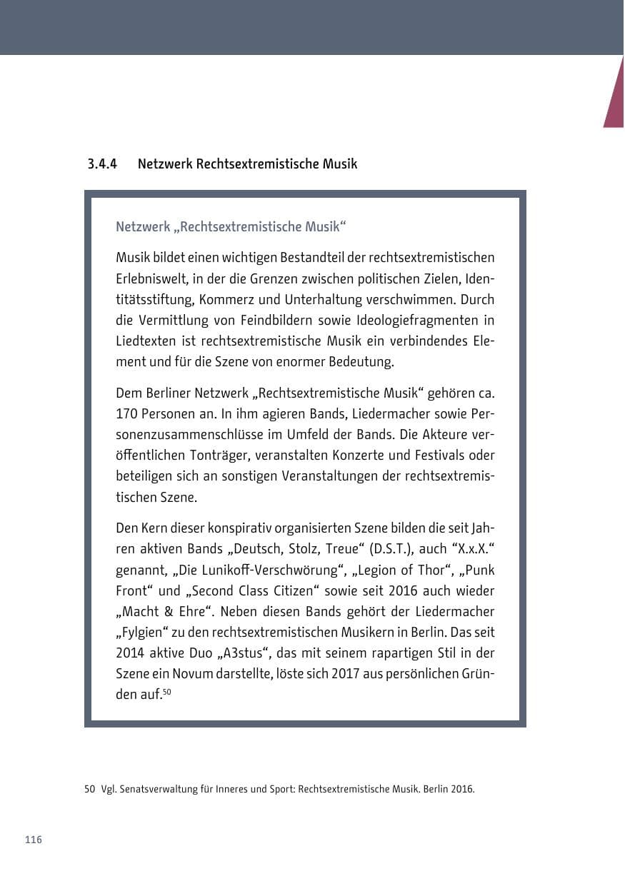 Seite 117 des Verfassungsschutzbericht 2017 Berlin