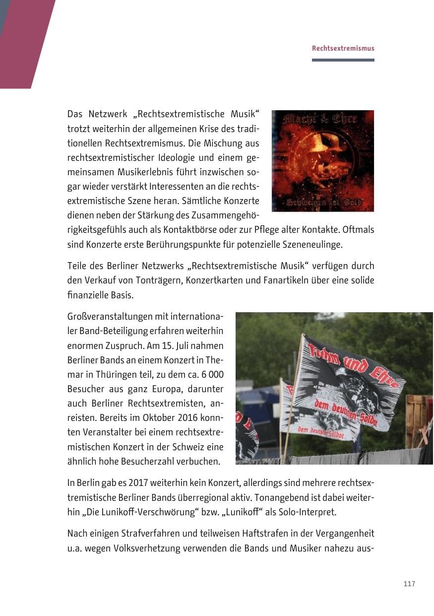 Seite 118 des Verfassungsschutzbericht 2017 Berlin