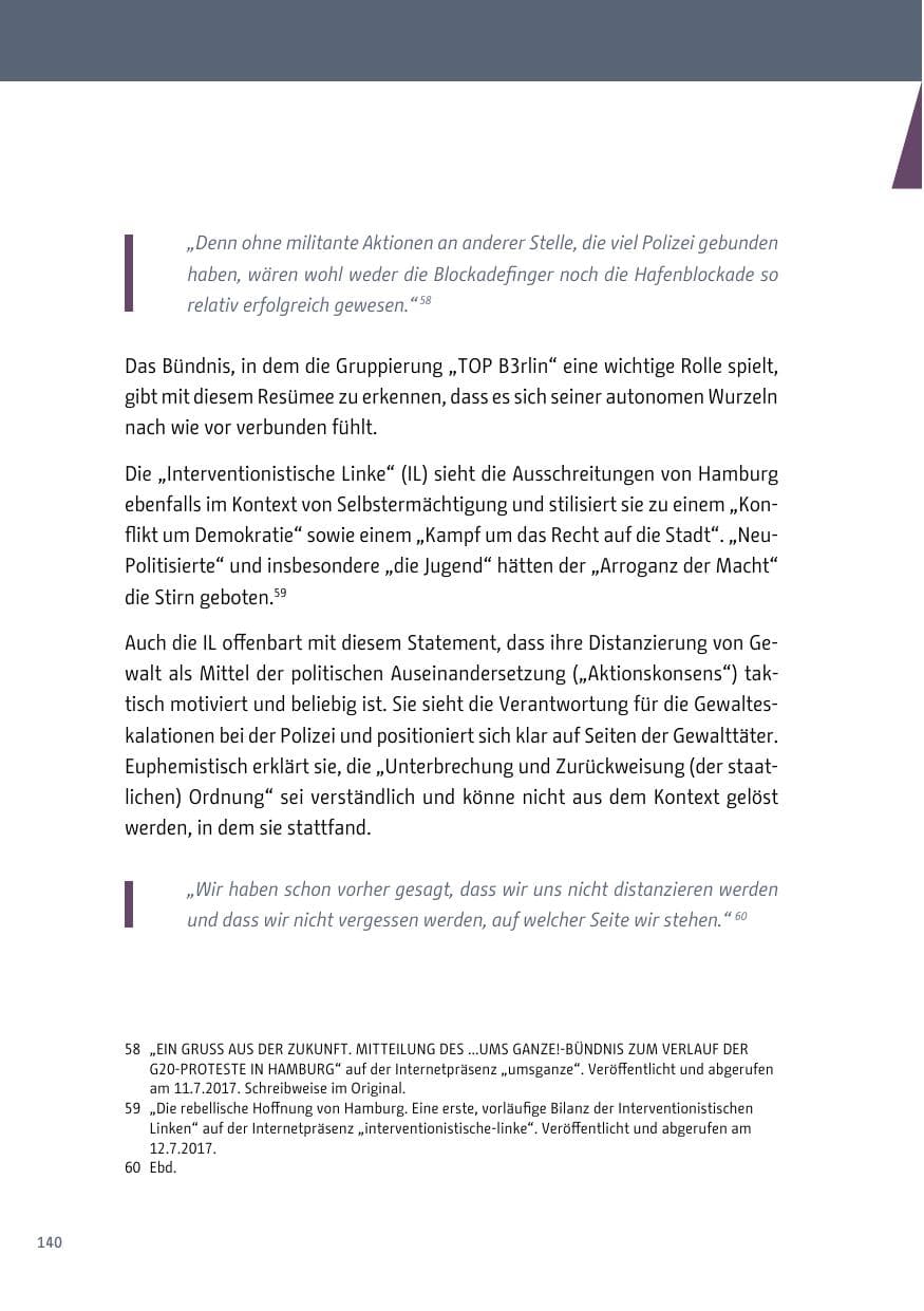 Seite 141 des Verfassungsschutzbericht 2017 Berlin