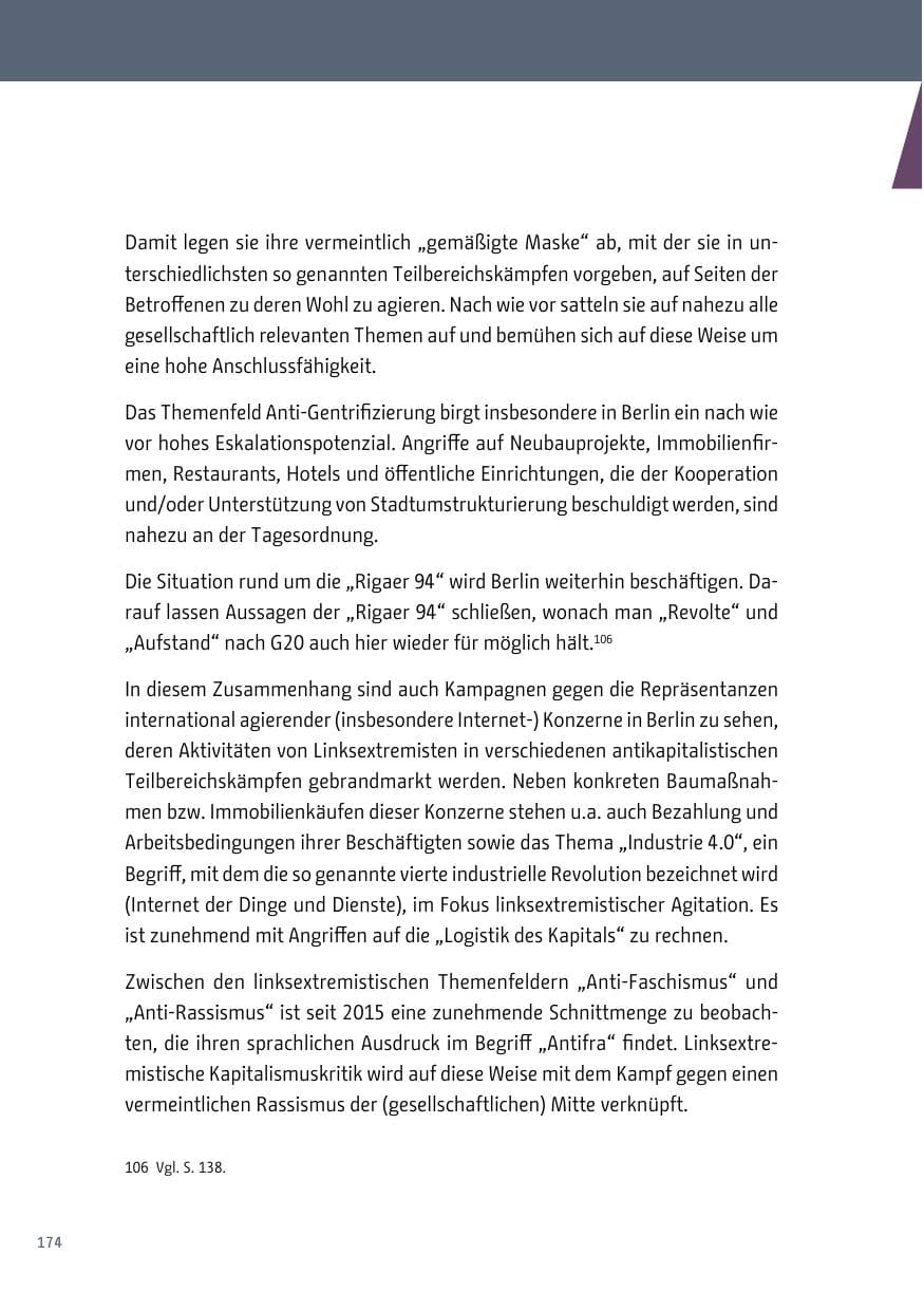 Seite 175 des Verfassungsschutzbericht 2017 Berlin