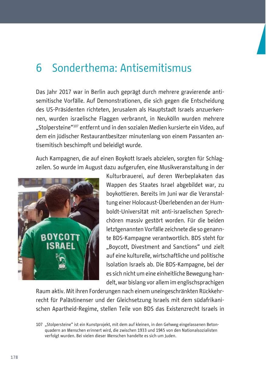 Seite 179 des Verfassungsschutzbericht 2017 Berlin
