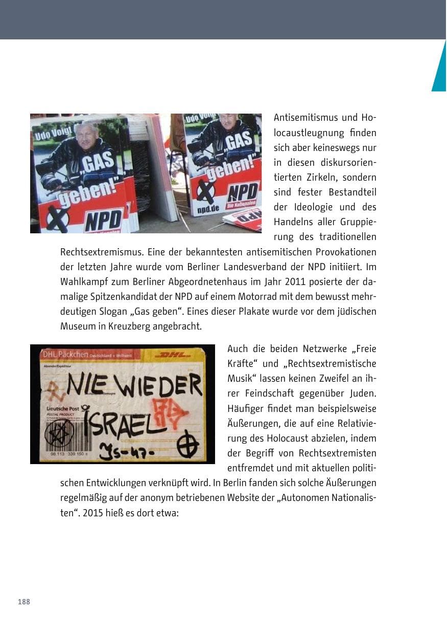 Seite 189 des Verfassungsschutzbericht 2017 Berlin
