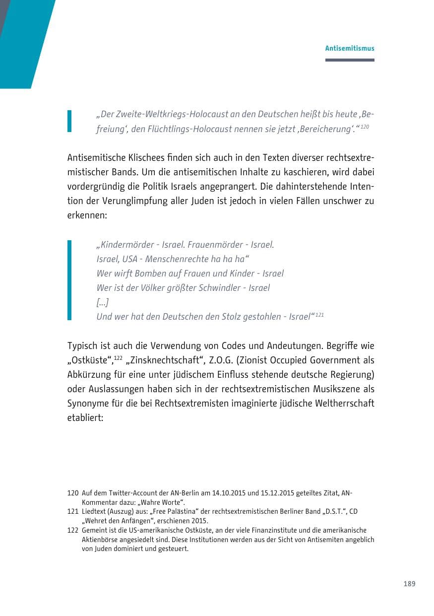 Seite 190 des Verfassungsschutzbericht 2017 Berlin