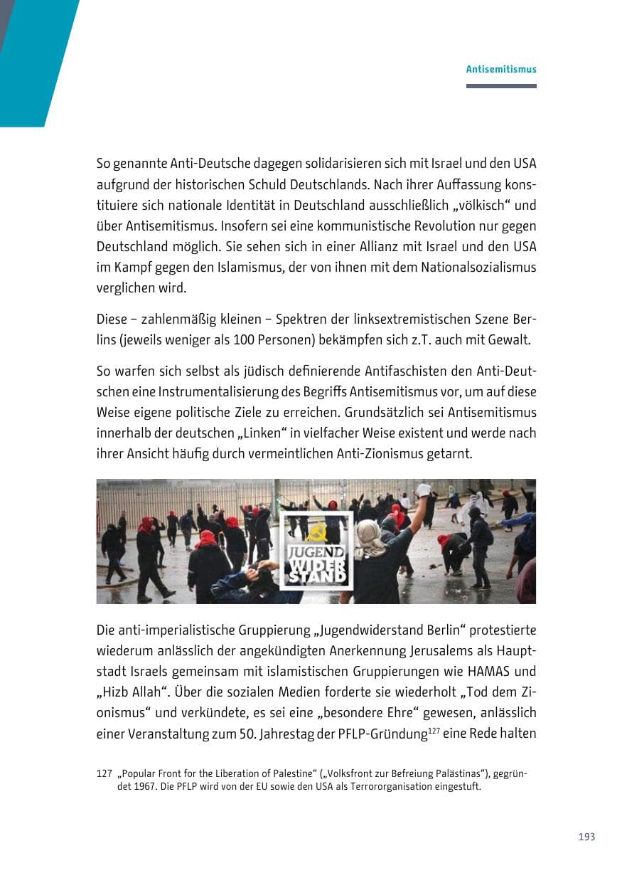 Seite 194 des Verfassungsschutzbericht 2017 Berlin
