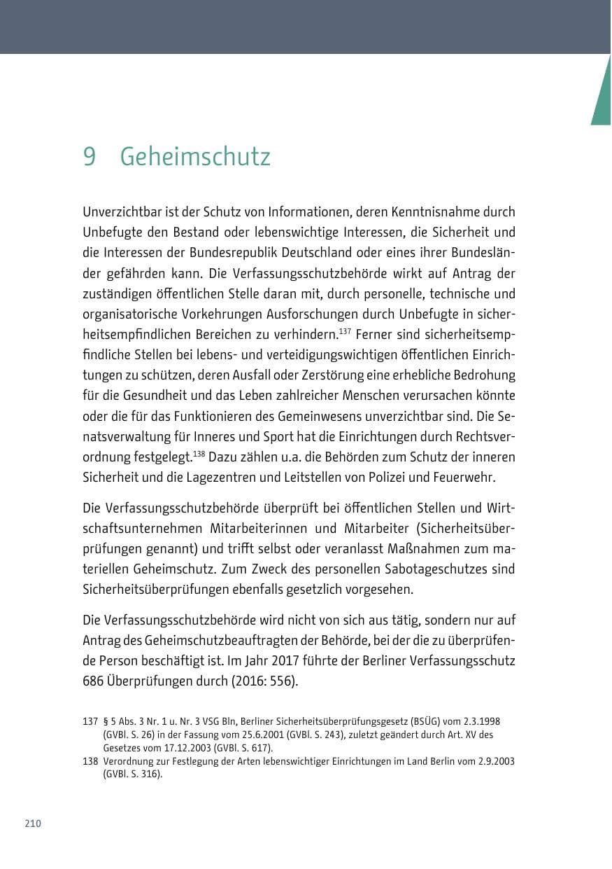 Seite 211 des Verfassungsschutzbericht 2017 Berlin