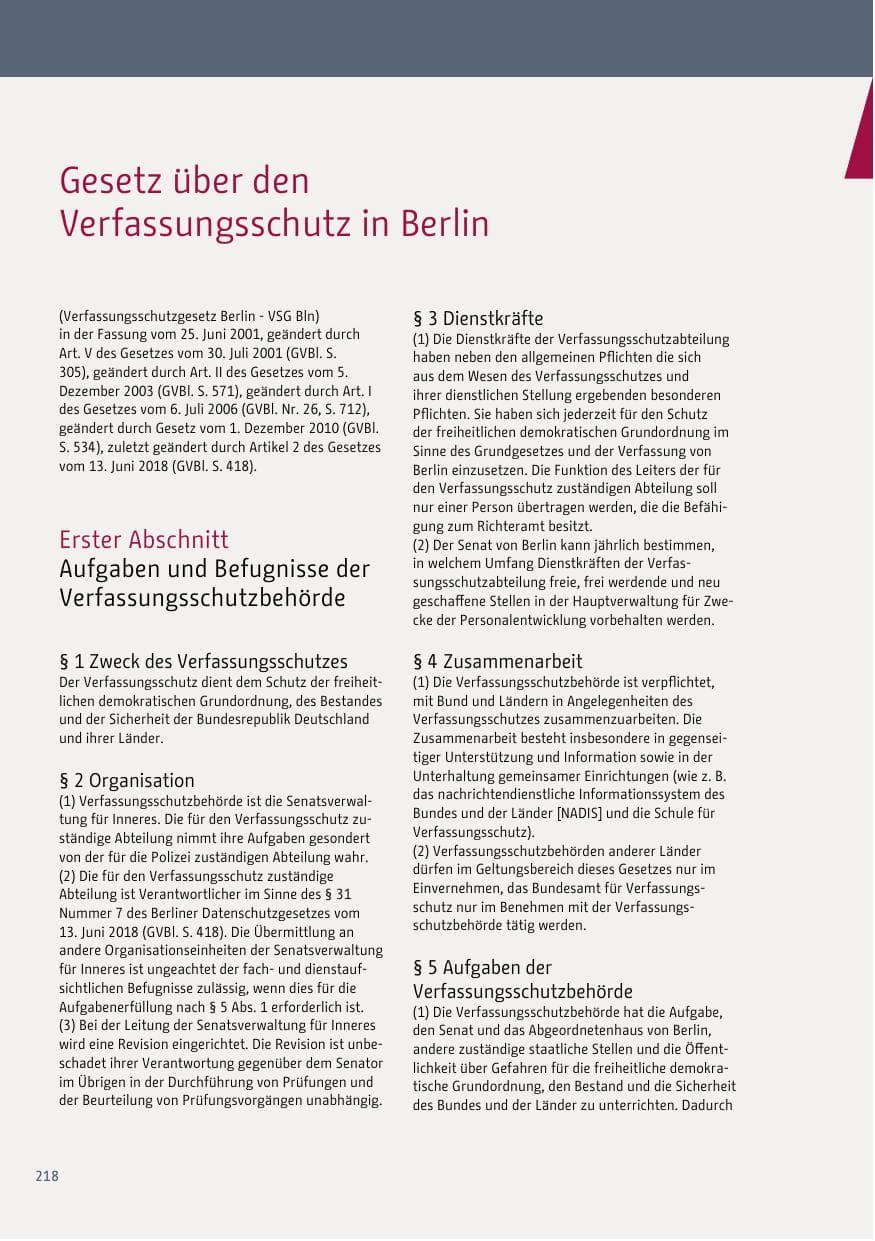 Seite 219 des Verfassungsschutzbericht 2017 Berlin