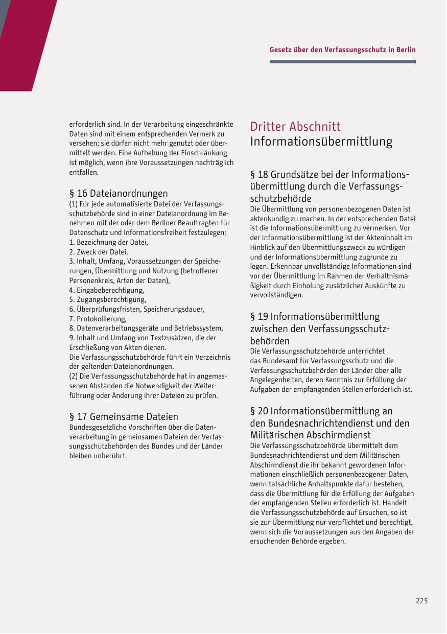 Seite 226 des Verfassungsschutzbericht 2017 Berlin