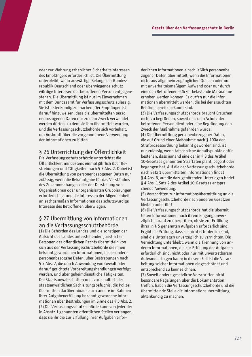 Seite 228 des Verfassungsschutzbericht 2017 Berlin