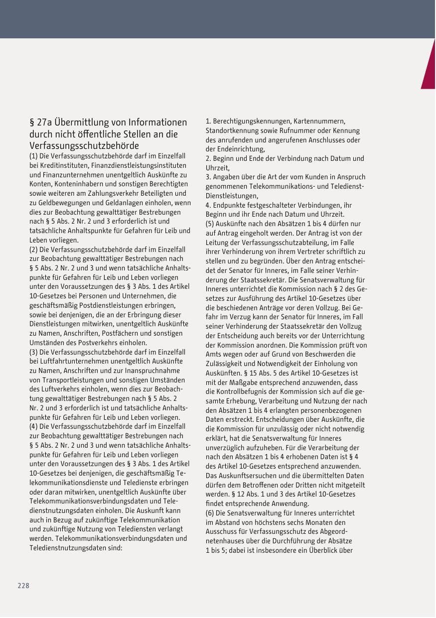 Seite 229 des Verfassungsschutzbericht 2017 Berlin