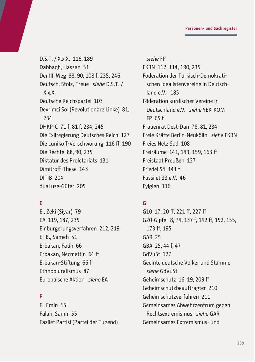 Seite 240 des Verfassungsschutzbericht 2017 Berlin
