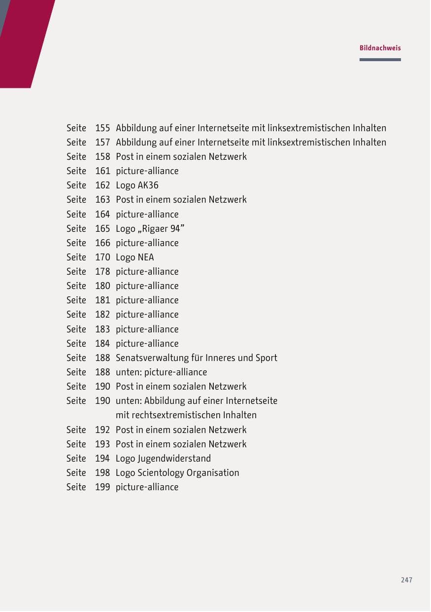 Seite 248 des Verfassungsschutzbericht 2017 Berlin