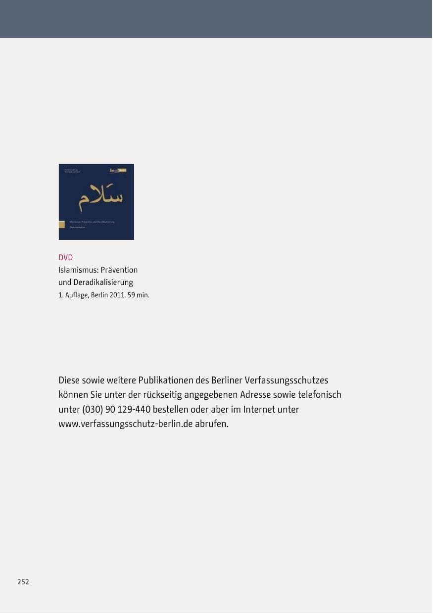 Seite 253 des Verfassungsschutzbericht 2017 Berlin