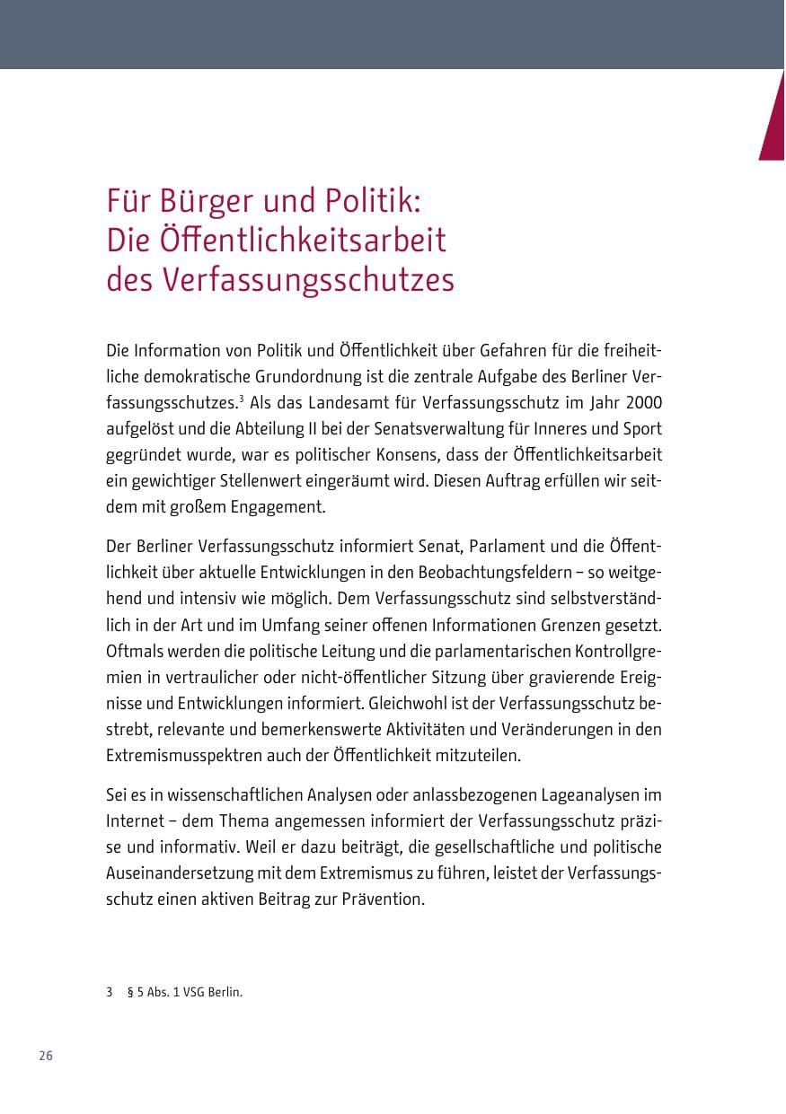 Seite 27 des Verfassungsschutzbericht 2017 Berlin