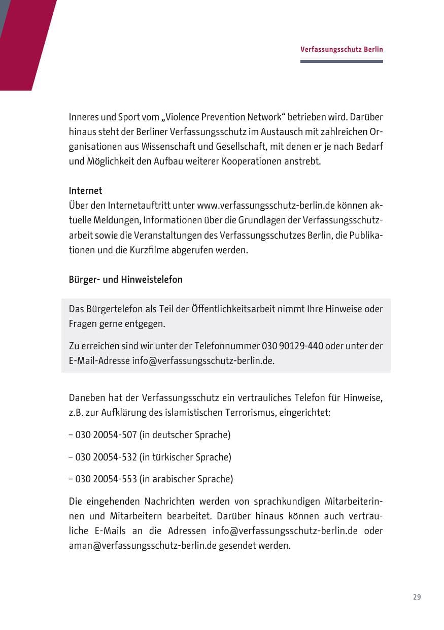Seite 30 des Verfassungsschutzbericht 2017 Berlin