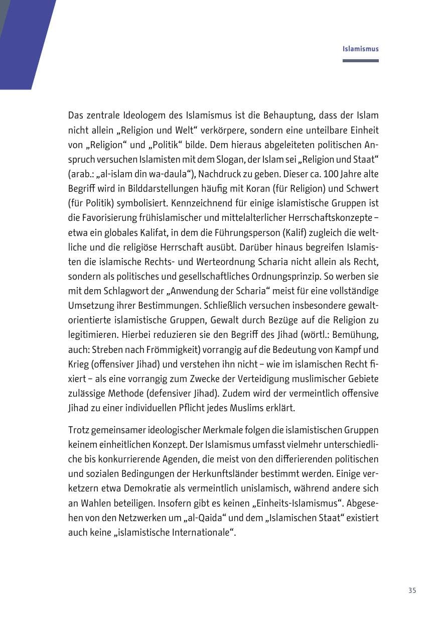 Seite 36 des Verfassungsschutzbericht 2017 Berlin