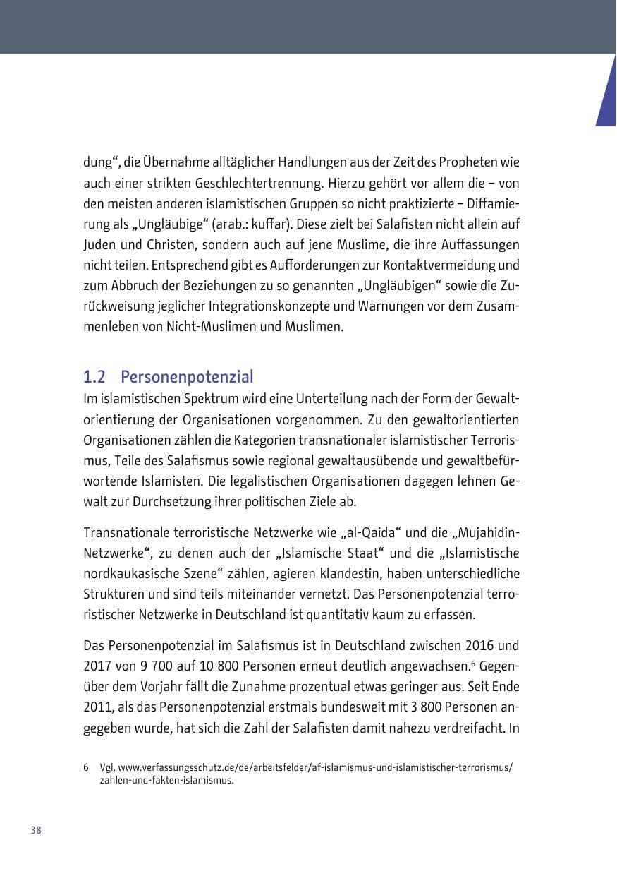Seite 39 des Verfassungsschutzbericht 2017 Berlin
