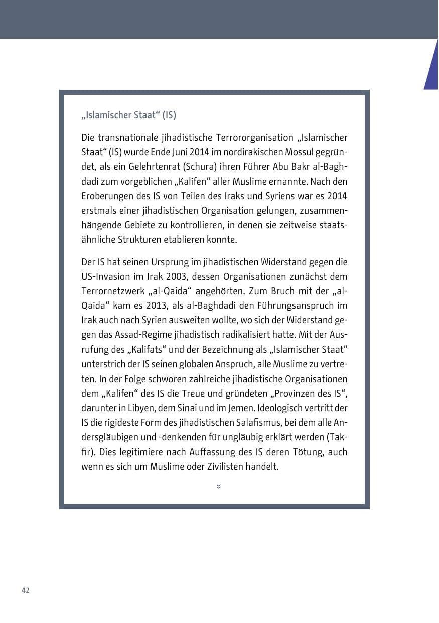 Seite 43 des Verfassungsschutzbericht 2017 Berlin