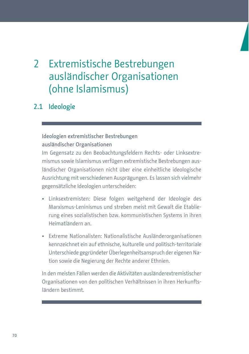 Seite 71 des Verfassungsschutzbericht 2017 Berlin