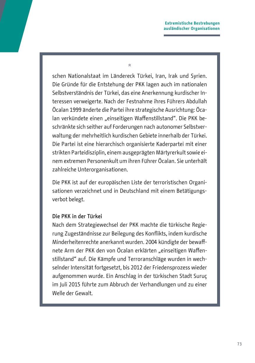 Seite 74 des Verfassungsschutzbericht 2017 Berlin