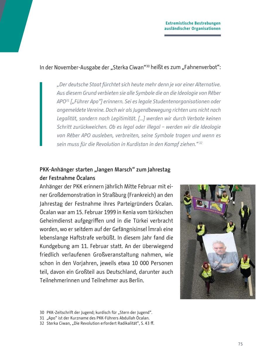 Seite 76 des Verfassungsschutzbericht 2017 Berlin