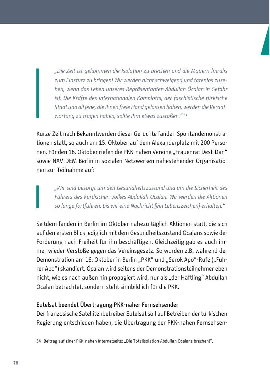 Seite 79 des Verfassungsschutzbericht 2017 Berlin