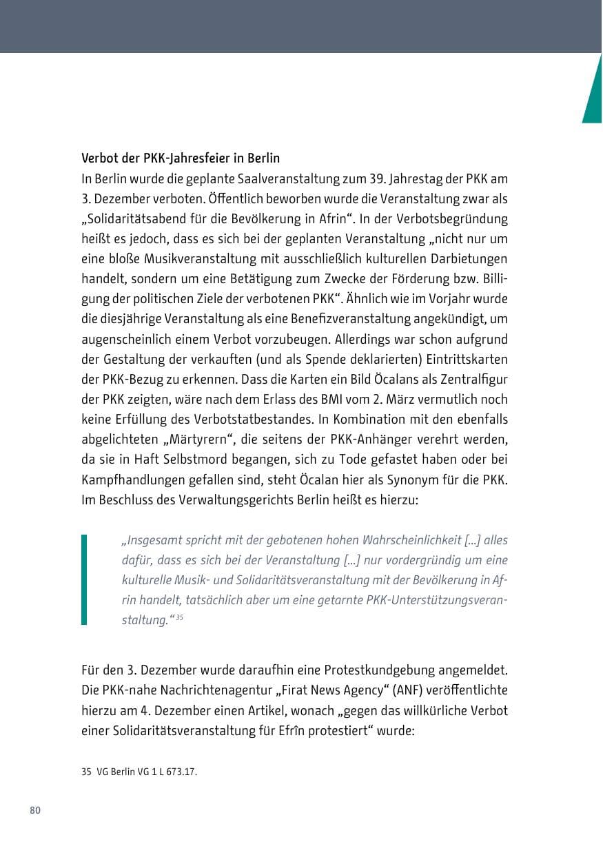 Seite 81 des Verfassungsschutzbericht 2017 Berlin