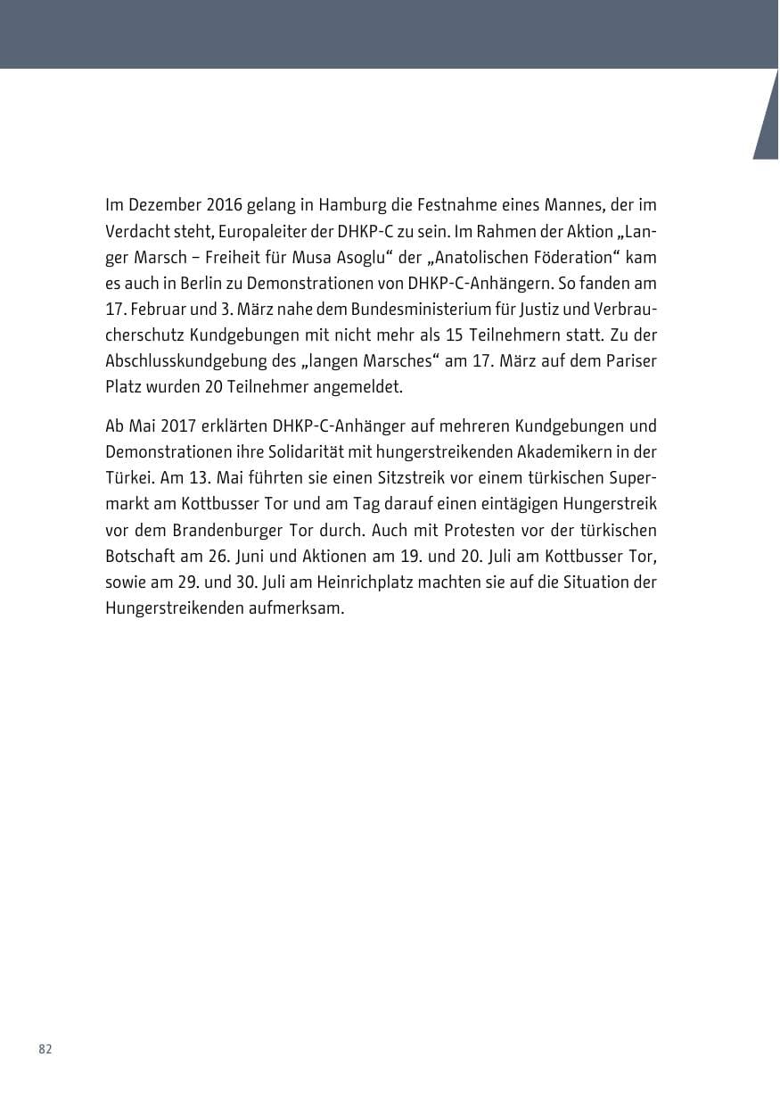 Seite 83 des Verfassungsschutzbericht 2017 Berlin