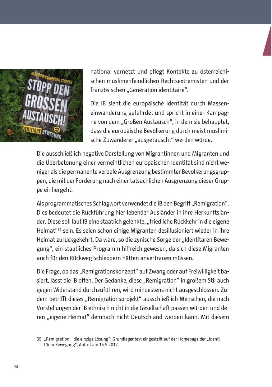 Seite 95 des Verfassungsschutzbericht 2017 Berlin