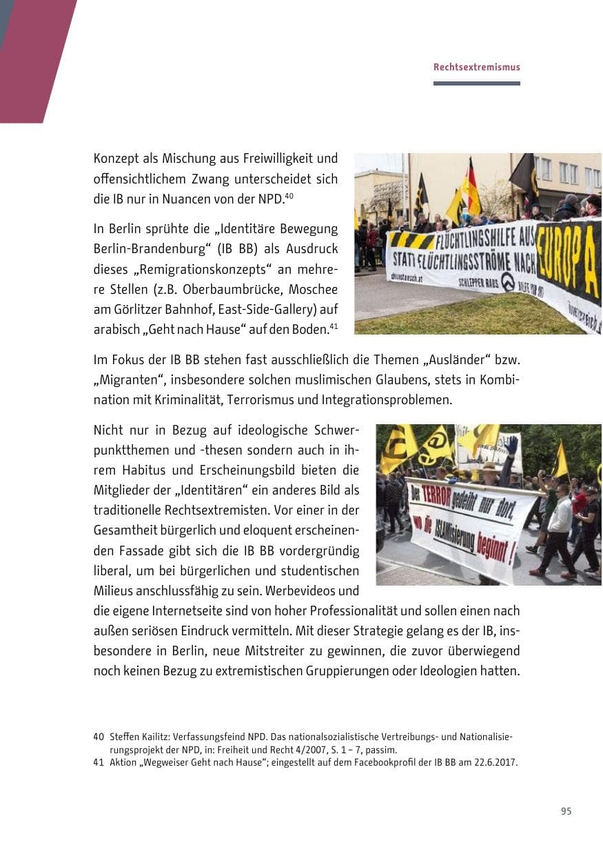 Seite 96 des Verfassungsschutzbericht 2017 Berlin