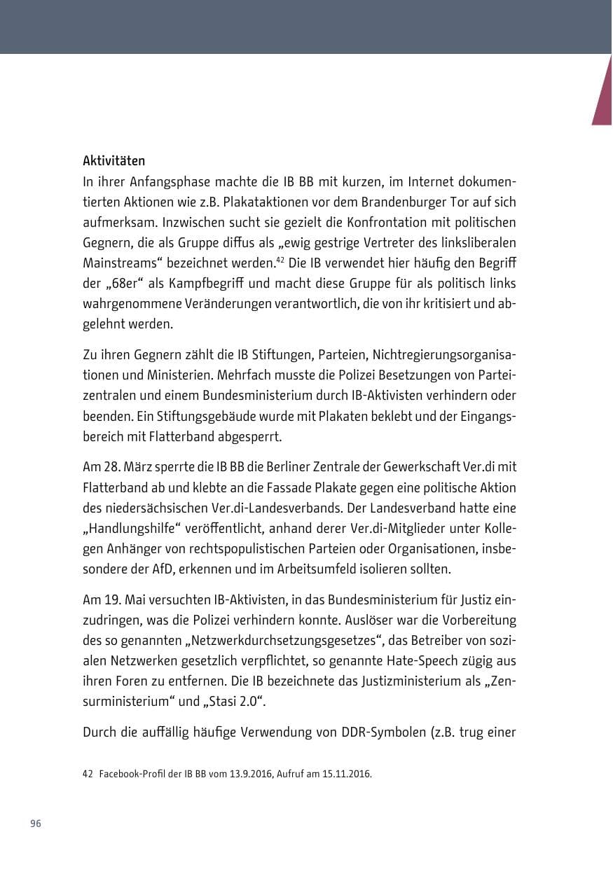 Seite 97 des Verfassungsschutzbericht 2017 Berlin